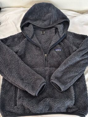 Patagonia Dark Gray Sherpa Half-Zip Hooded Pullover